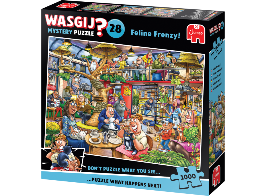 JUMBO Puzzle WASGIJ Mystery 28: Mačacie šialenstvo 1000 dielikov