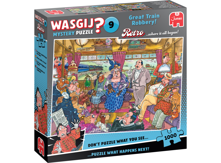 JUMBO Puzzle WASGIJ Mystery 9: Veľká vlaková lúpež 1000 dielikov