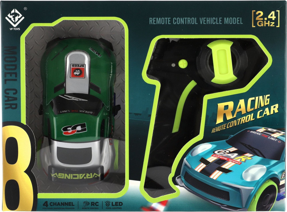 TEDDIES Závodné auto RC 1:32 zelené