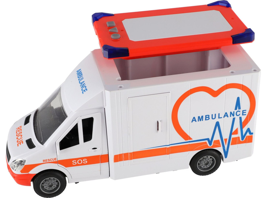 TEDDIES Auto ambulancia 28cm na spätné natiahnutie