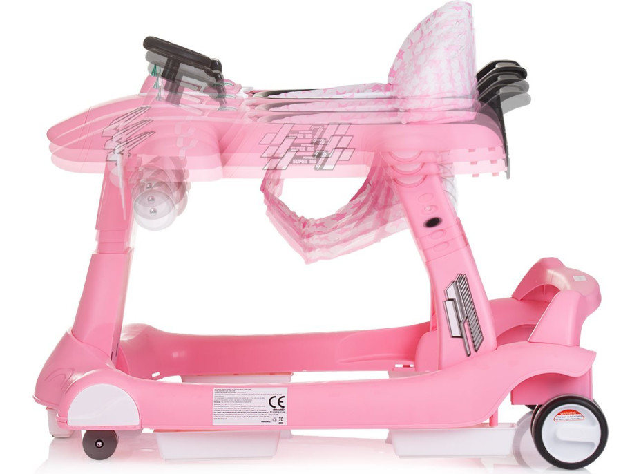 CHIPOLINO Chodítko interaktívne Airplane 3v1 Pink