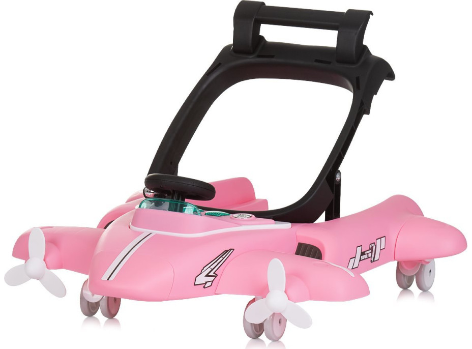 CHIPOLINO Chodítko interaktívne Airplane 3v1 Pink