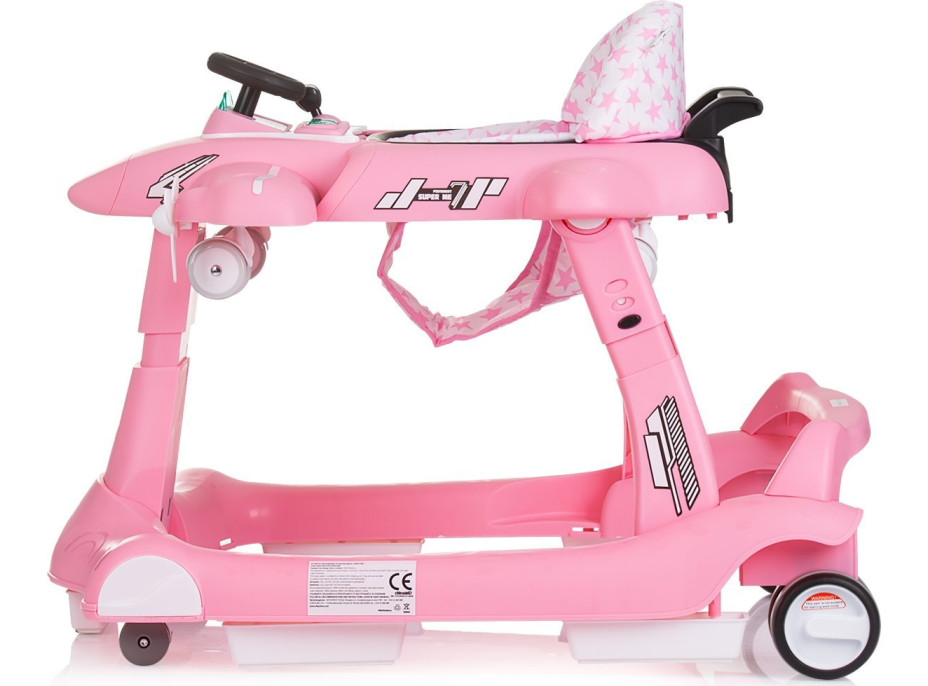 CHIPOLINO Chodítko interaktívne Airplane 3v1 Pink