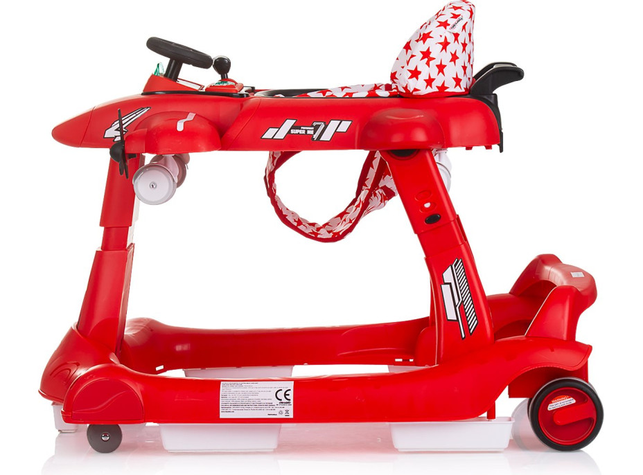 CHIPOLINO Chodítko interaktívne Airplane 3v1 Red