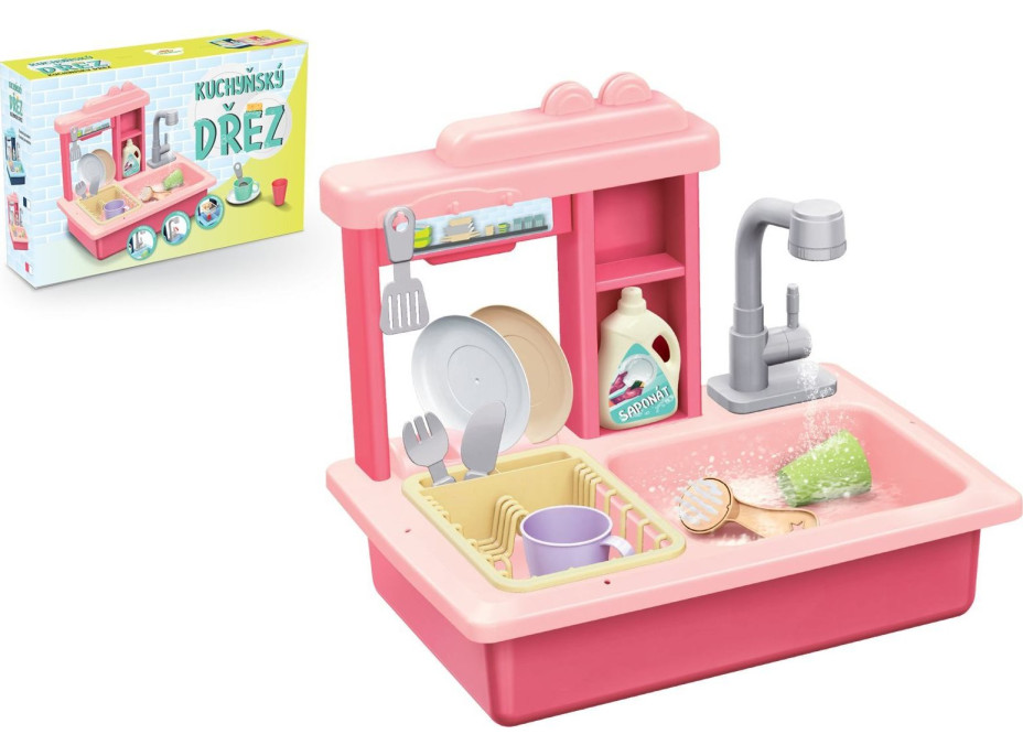 TEDDIES Drez na umývanie riadu ružový