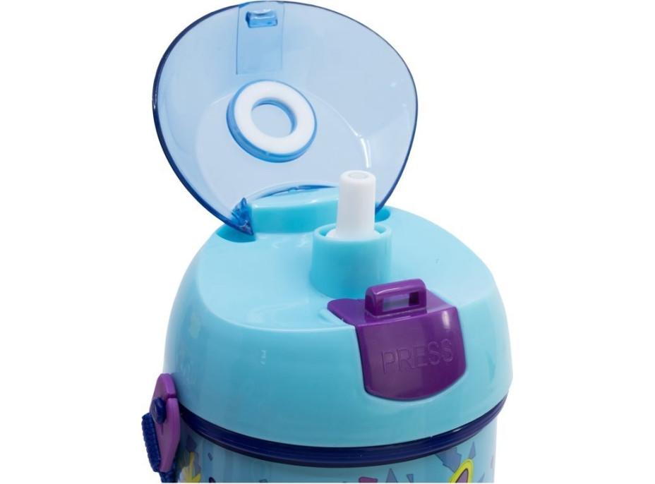 STOR Fľaša na pitie s popruhom Stitch 450 ml