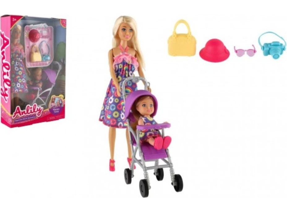 TEDDIES Bábika Anlily s dievčatkom 1ks (mix)
