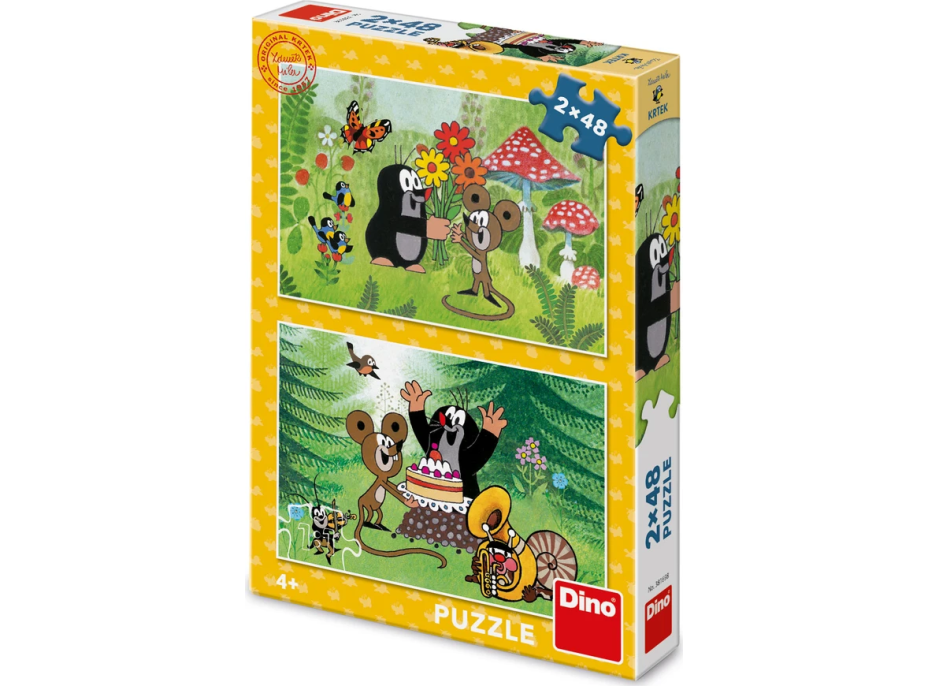 DINO Puzzle Krtko a oslava 2x48 dielikov