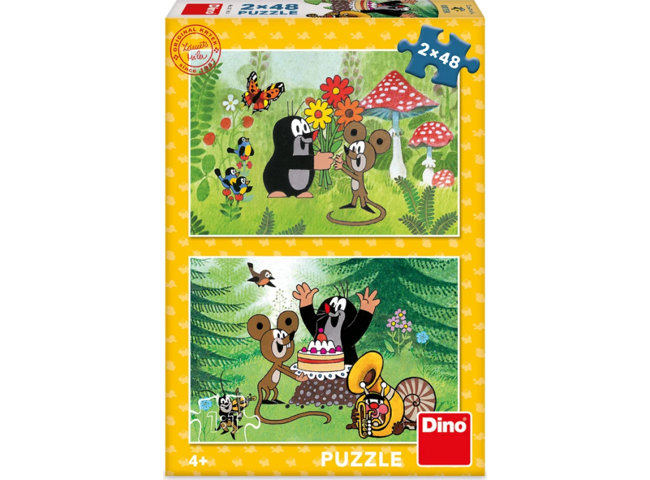 DINO Puzzle Krtko a oslava 2x48 dielikov
