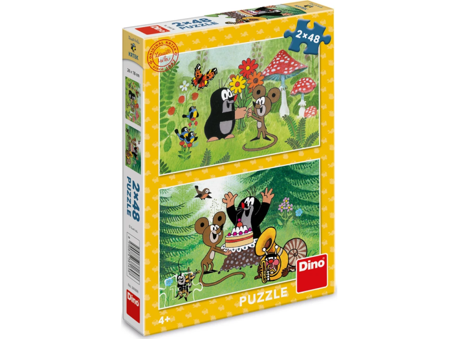 DINO Puzzle Krtko a oslava 2x48 dielikov