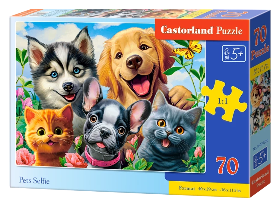 CASTORLAND Puzzle Zvieracie selfie 70 dielikov