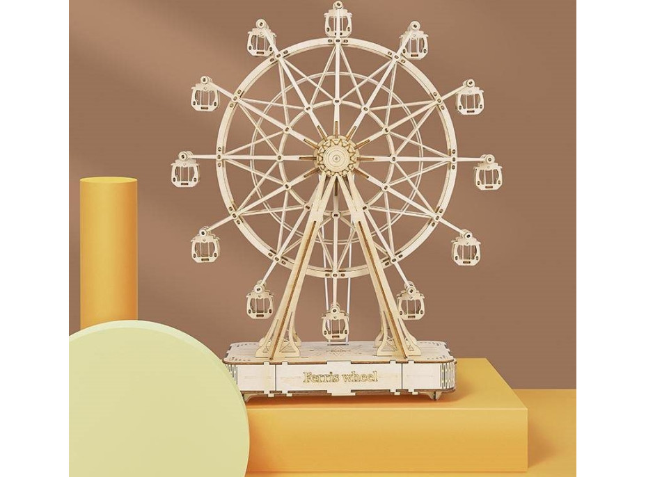 ROBOTIME Rolife 3D drevené puzzle Ruský bicykel (hracia skrinka) 278 dielikov