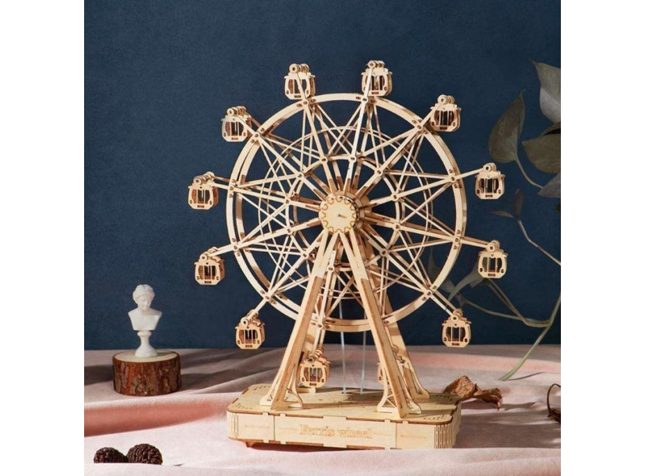 ROBOTIME Rolife 3D drevené puzzle Ruský bicykel (hracia skrinka) 278 dielikov