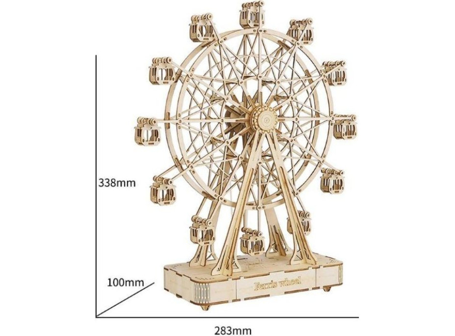 ROBOTIME Rolife 3D drevené puzzle Ruský bicykel (hracia skrinka) 278 dielikov