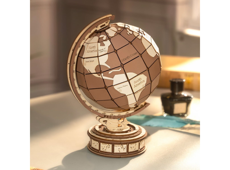 ROBOTIME Rolife 3D drevené puzzle Globus 277 dielikov