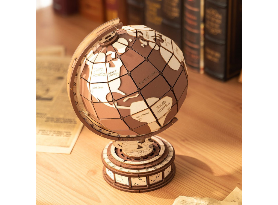 ROBOTIME Rolife 3D drevené puzzle Globus 277 dielikov