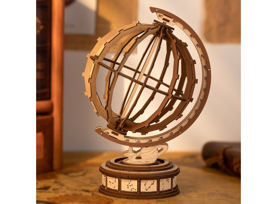 ROBOTIME Rolife 3D drevené puzzle Globus 277 dielikov