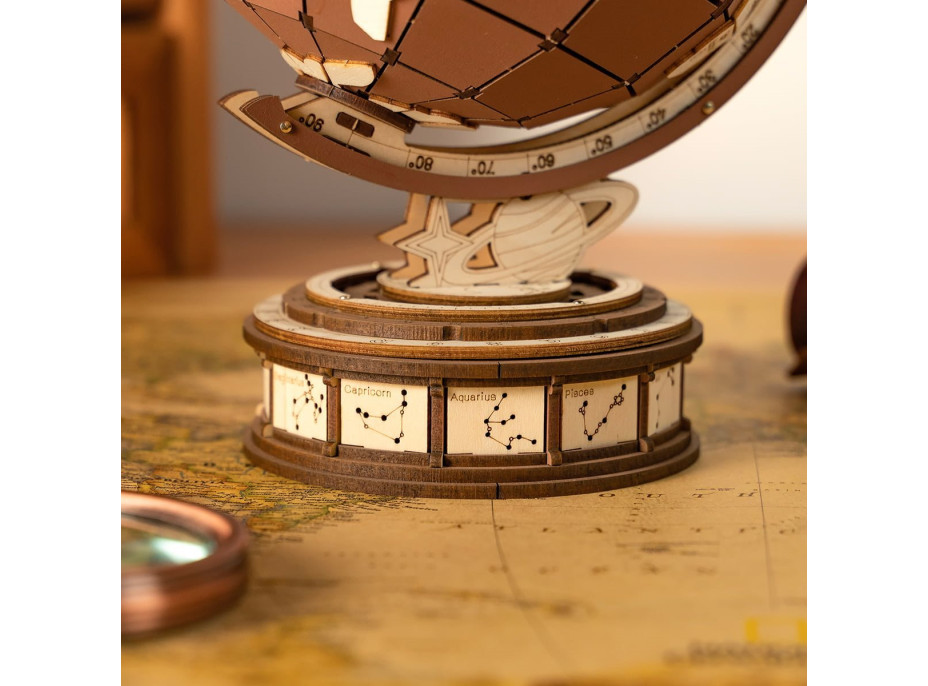 ROBOTIME Rolife 3D drevené puzzle Globus 277 dielikov