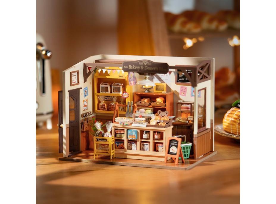 ROBOTIME Rolife DIY House: Bekyino pekárstvo s LED osvetlením