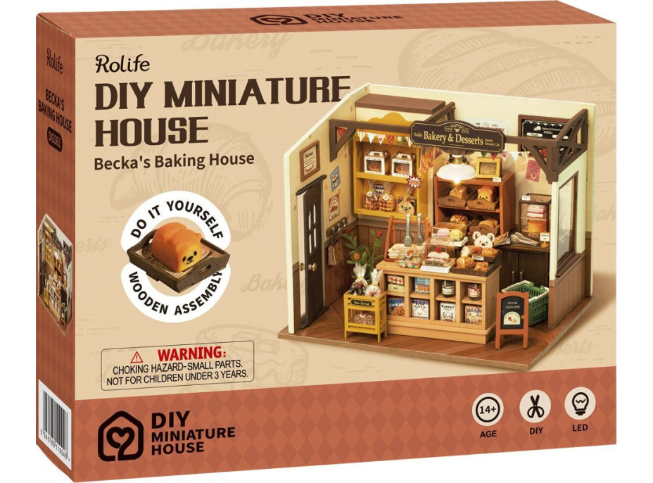 ROBOTIME Rolife DIY House: Bekyino pekárstvo s LED osvetlením