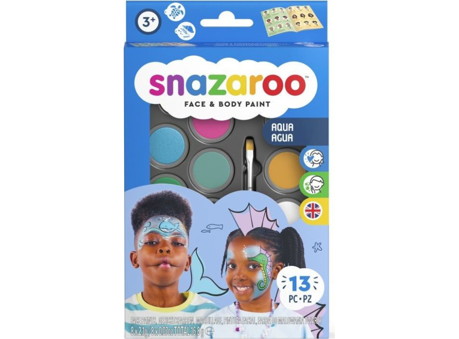 SNAZAROO Sada 8 farieb na tvár Vodný svet