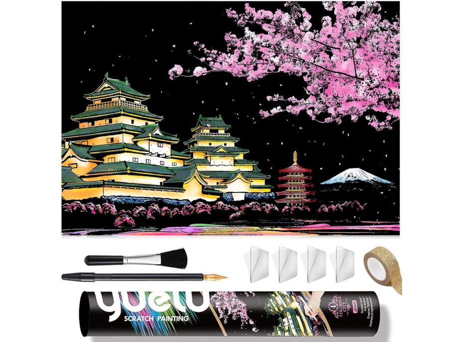NORIMPEX Škrabací obrázok Japonsko 75x52cm
