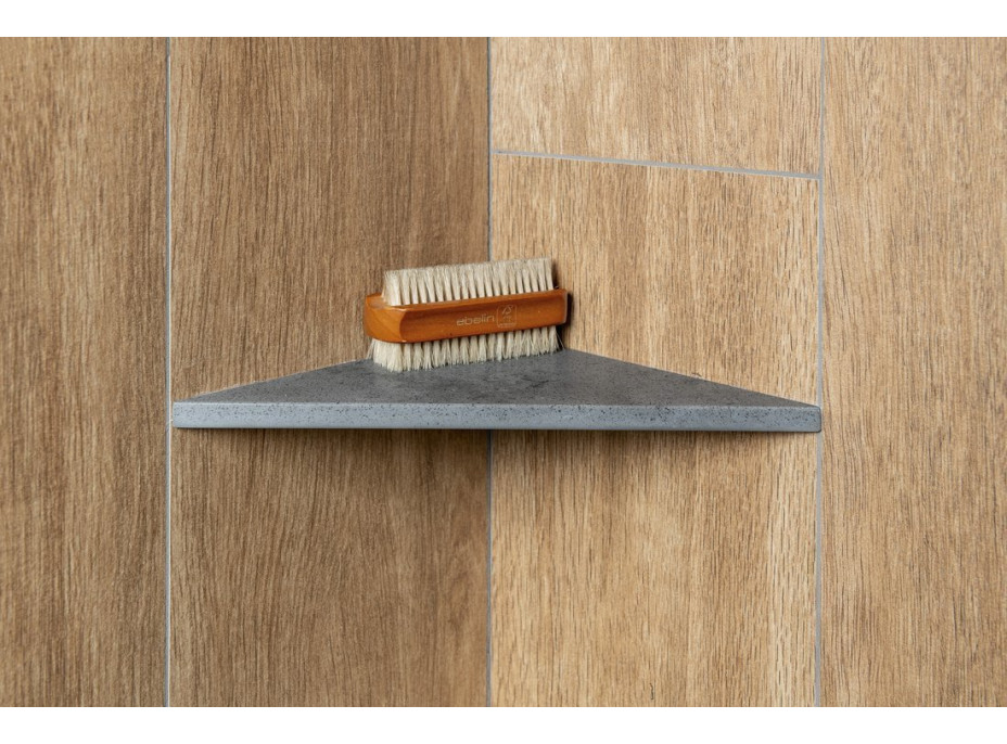 Sapho ABELINE rohová polica rockstone 250x250mm, concrete AE250-4033
