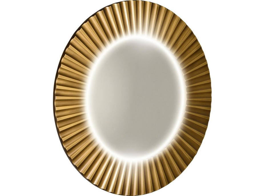 Sapho PRIDE okrúhle zrkadlo s LED osvetlením v ráme ø 90cm, bronz PD954