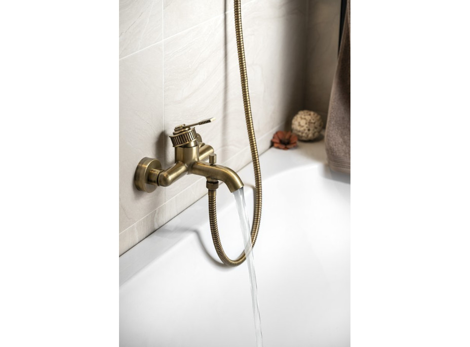 Sapho VERSI nástenná vaňová batéria, bronz RV010/18