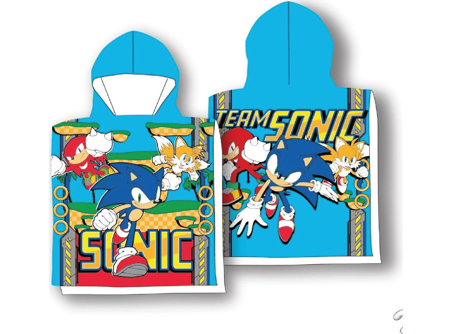 Detská bavlnená osuška s kapucňou SONIC 55x110 cm
