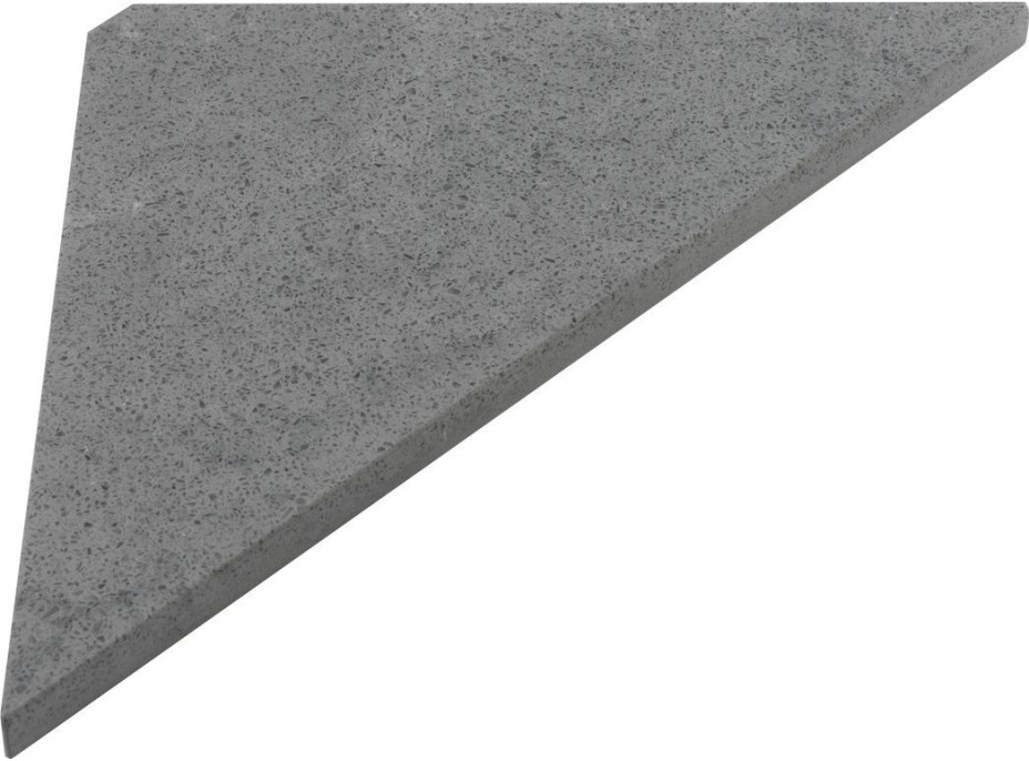 Sapho ABELINE rohová polica rockstone 250x250mm, concrete AE250-4033