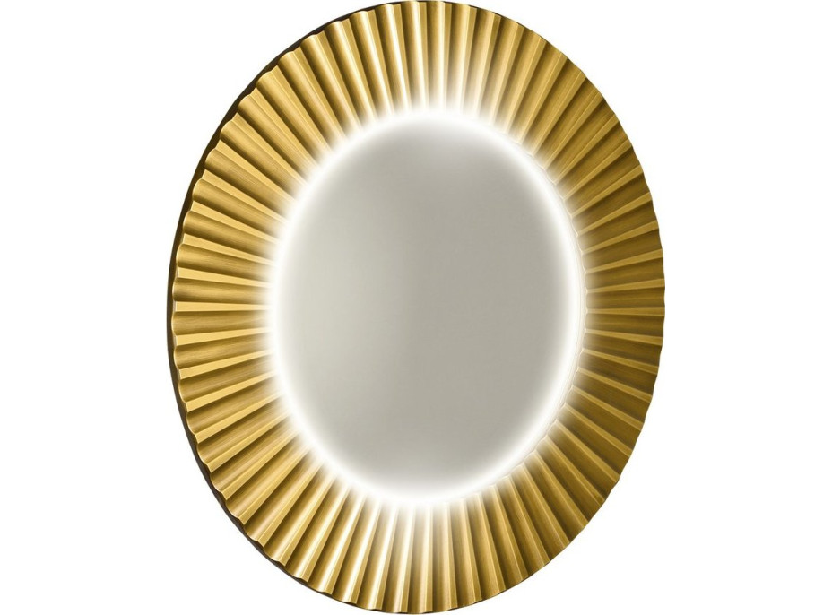 Sapho PRIDE okrúhle zrkadlo s LED osvetlením v ráme ø 90cm, zlato PD950