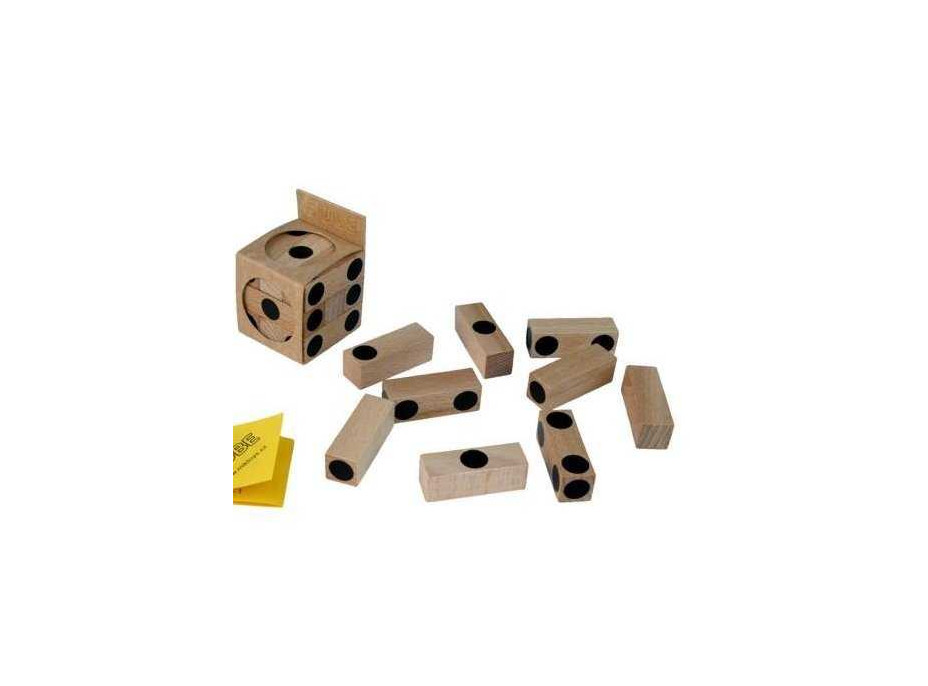 Drevený hlavolam kocka Cube