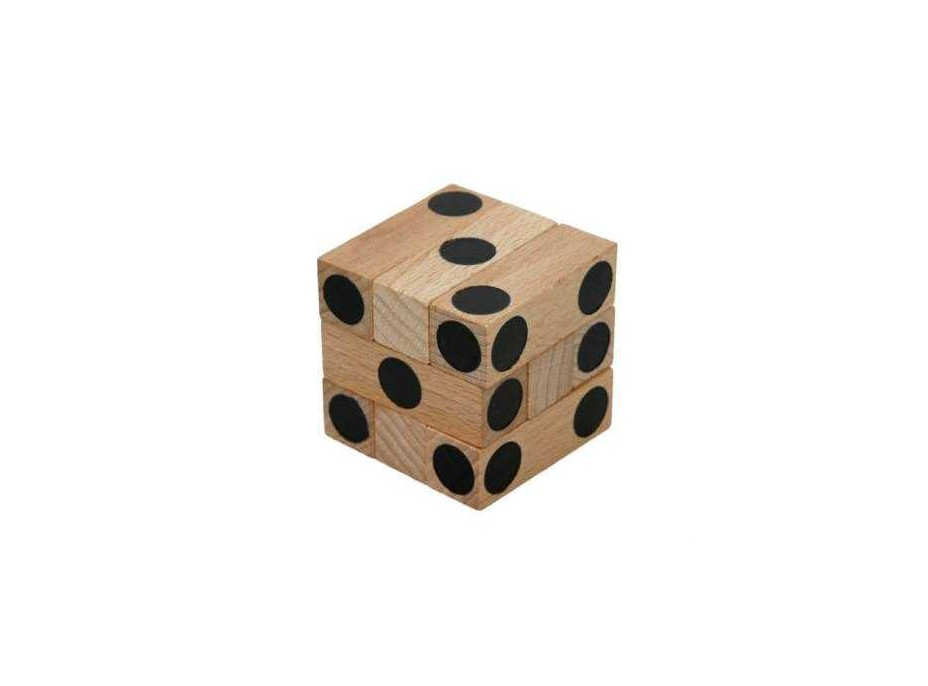 Drevený hlavolam kocka Cube