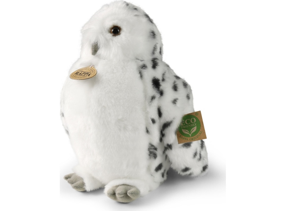 Rappa Plyšová sova/sovica snežná s otáčajúcou hlavou 28 cm ECO-FRIENDLY