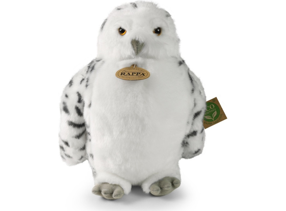 Rappa Plyšová sova/sovica snežná s otáčajúcou hlavou 28 cm ECO-FRIENDLY