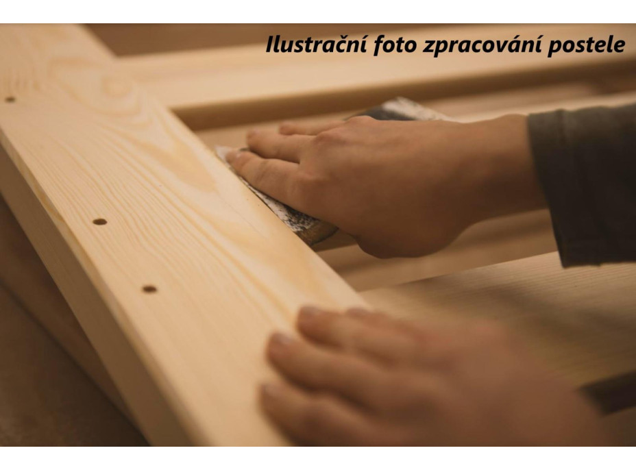 Detská posteľ z masívu borovice NATÁLIE so šuplíkmi - 190x90 cm - PRÍRODNÁ BOROVICA