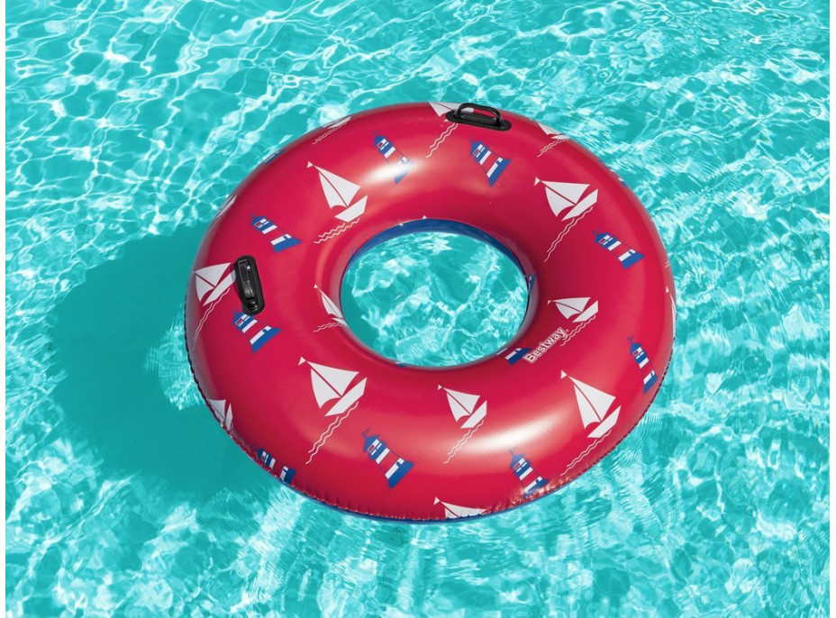 BESTWAY Nafukovací kruh s madlami 119cm červený