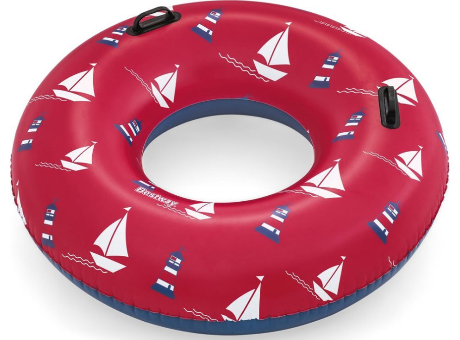 BESTWAY Nafukovací kruh s madlami 119cm červený