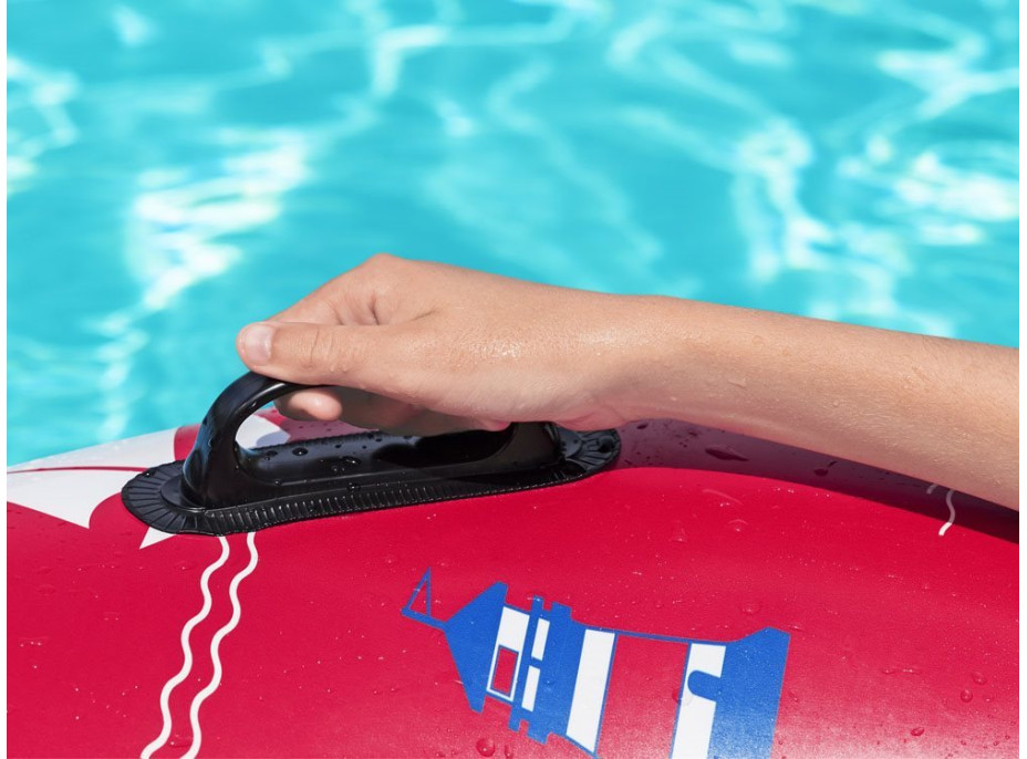 BESTWAY Nafukovací kruh s madlami 119cm červený