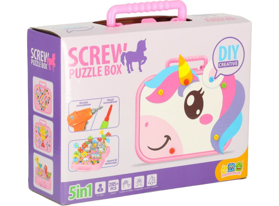 Skrutkovanie Puzzle Box Jednorožce