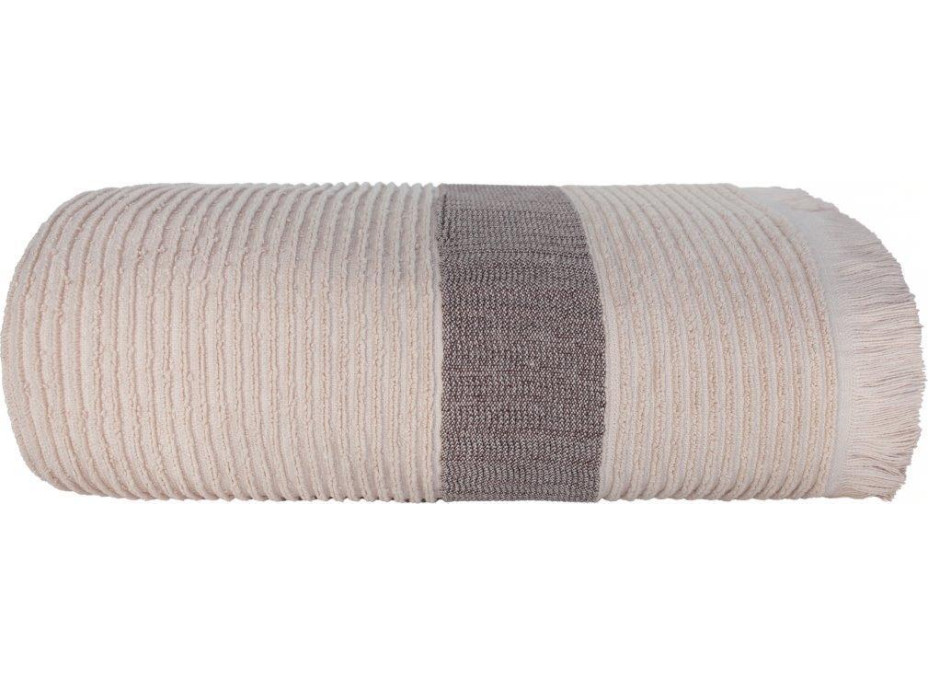Bavlnený uterák so strapcami FALA - 50x90 cm - 500g/m2 - béžový