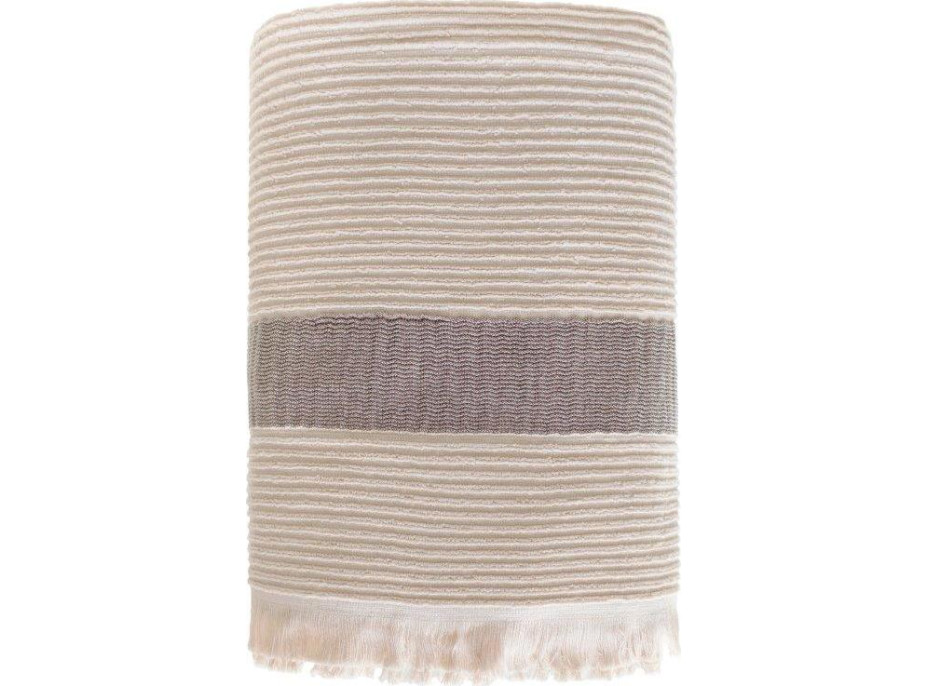 Bavlnený uterák so strapcami FALA - 50x90 cm - 500g/m2 - béžový