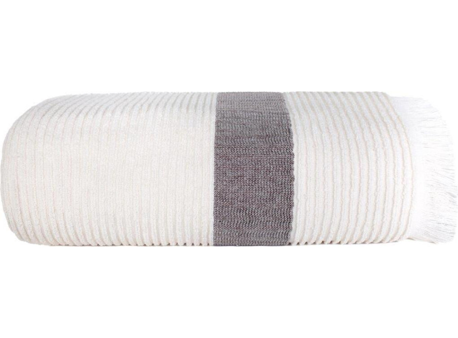 Bavlnený uterák so strapcami FALA - 50x90 cm - 500g/m2 - ecru
