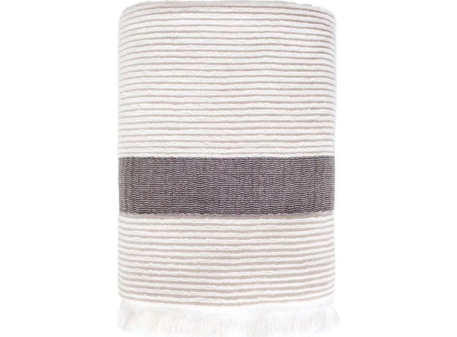 Bavlnený uterák so strapcami FALA - 50x90 cm - 500g/m2 - ecru