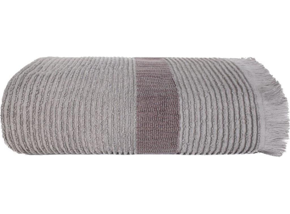 Bavlnený uterák so strapcami FALA - 50x90 cm - 500g/m2 - šedý