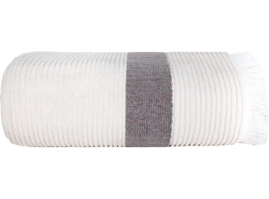 Bavlnený uterák so strapcami FALA - 70x140 cm - 500g/m2 - ecru