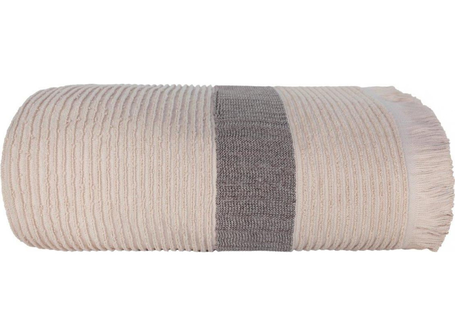 Bavlnený uterák so strapcami FALA - 70x140 cm - 500g/m2 - béžový
