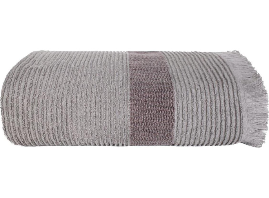Bavlnený uterák so strapcami FALA - 70x140 cm - 500g/m2 - šedý