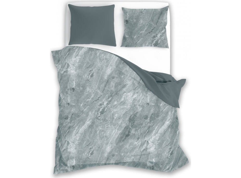 Bavlnené obliečky PURE COTTON Marble- šedé - 160x200 cm
